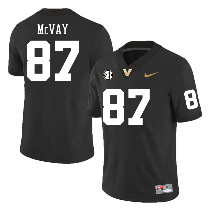 Vanderbilt Commodores #87 Joseph McVay College Football Jerseys Stitched-Black